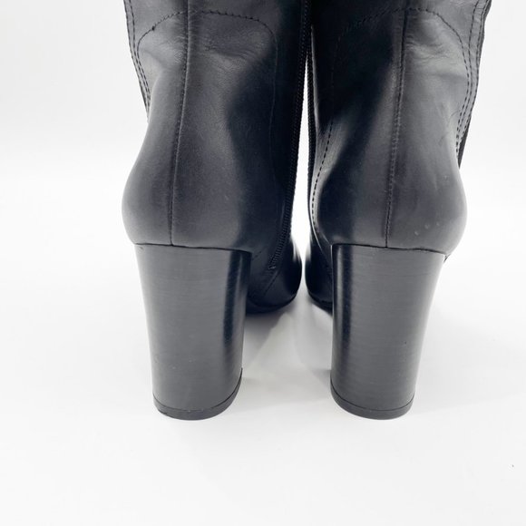 Franco Sarto Womens Black Leather & Suede Side Zip Boot Size 9.5 - Picture 13 of 13